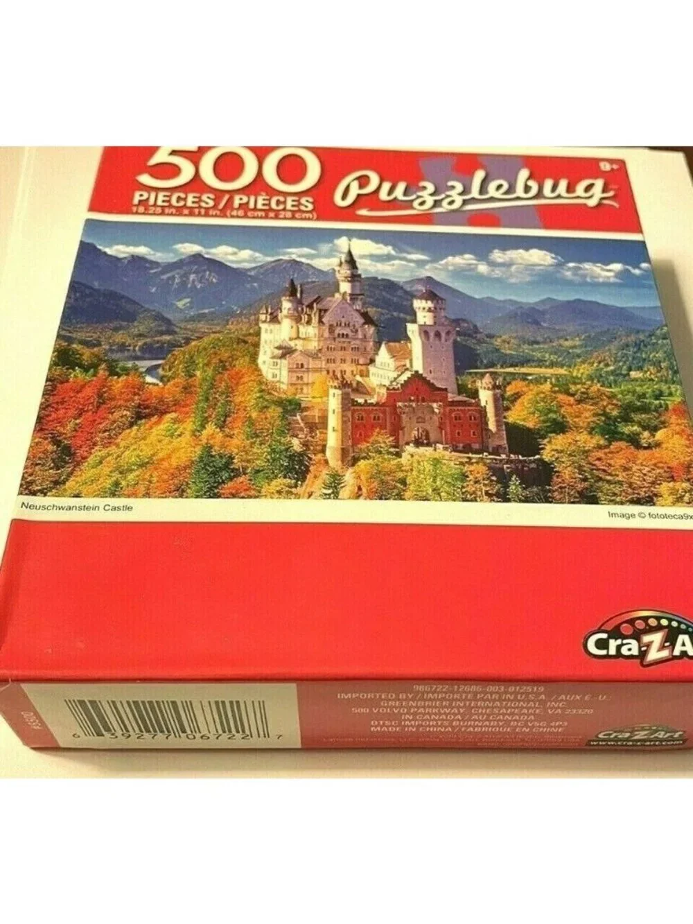 Puzzlebug Neuschwanstein 500 Pcs Puzzle Cra-Z-Art #5500 Sealed 9+ 2019 Sealed